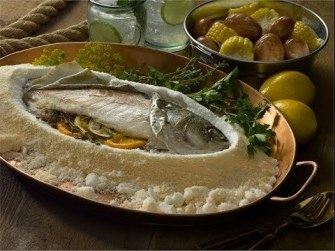salt baked fish